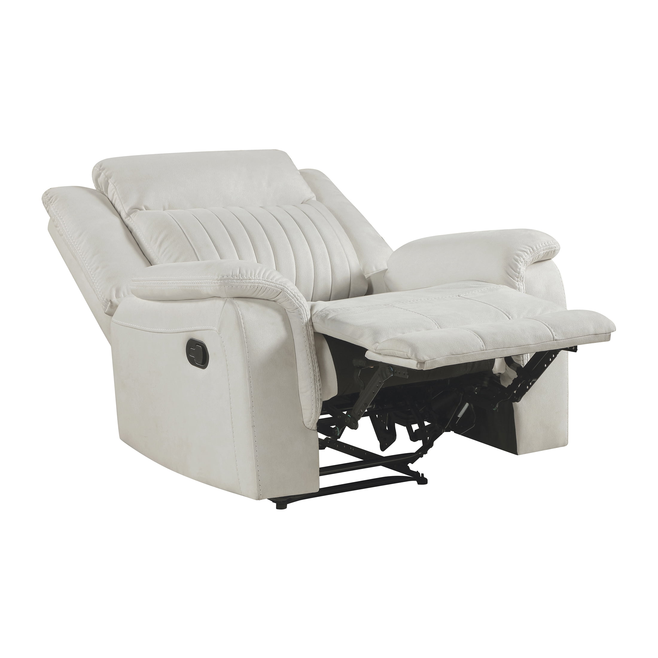 OakvillePark Virelle Microfiber Manual Reclining Chair, Beige