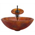 thumbnail image 1 of 614-WF-ORB Oil Rubbed Bronze Bathroom Waterfall Faucet Ensemble, 1 of 1