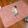 thumbnail image 4 of Ameha Shaggy Rug 4x6ft Ultra Soft Comfy Large Fluffy Rugs Non-Slip For Teen Adults Apartment Bedroom Home Decor Pink, 4 of 10