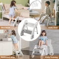 thumbnail image 5 of UNCLE WU Foldable Step Stool for Toddlers (10.6" High) - Portable Mini 2-Step Steel Frame Stool for Bathroom Sink, Potty Training & Kitchen - Anti-Slip, Space Saving Travel Size, Supports 200lbs, 5 of 7