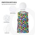 thumbnail image 6 of Easygdp Colorful Easter Eggs1 Men's Mesh Basketball Jersey Quick Drying Sleeveless Shirts Fitted Muscle Tank Tops Sport Round Neck T-Shirt - 4X-Large, 6 of 9