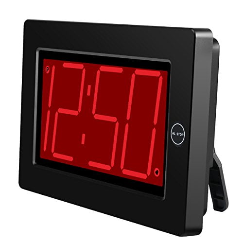 Kwanwa Digital Led Wall Clock With 3 Large Display Battery Operated Powered Only Black Canada - Kwanwa Digital Led Wall Clock With 3 Large Display Battery Operated