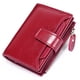 thumbnail image 2 of Women's Small Leather Blocking Bifold Zipper Pocket Wallet Ladies Credit Card Slots Purse, Pocket Wallet Card Case Purse with ID Window (red), 2 of 5