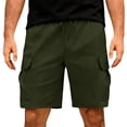 thumbnail image 7 of Cargo Shorts for Men Elastic Waist Drawstring Casual Work Shorts Summer Hiking Outdoor Shorts with 4 Pockets, 7 of 7