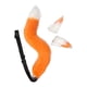 thumbnail image 4 of Conjunto de orejas y cola de zorro Hugo cola flexible orejas de animales accesorios de Cosplay felpa fiesta Naranja Blanco, 4 of 7