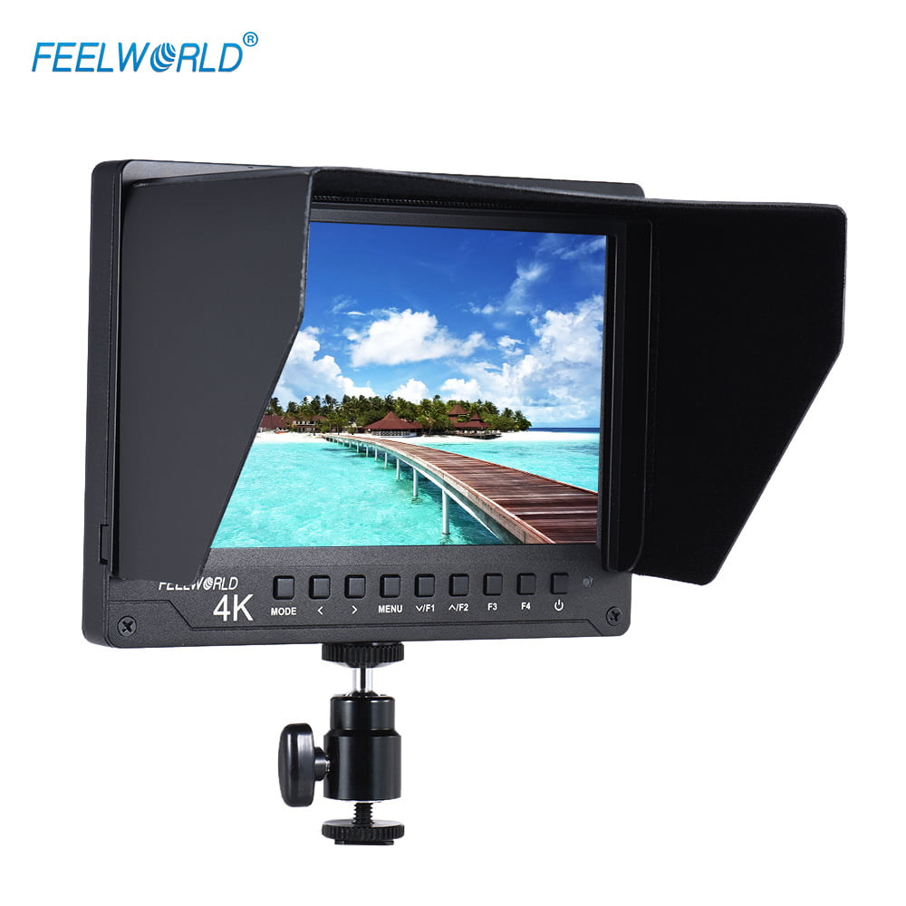 FEELWORLD A737 Aluminum 7 Inch On-Camera Monitor Supports 4K HDMI Input 3840X2160P 4096X2160P Compatible Canon Sony DSLR Camera and Camcorder