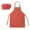 Red Dot, variant on Toptie Colorful Cotton Canvas Kids Aprons and Hat Set, Party Favors-Red Dot-XL