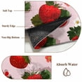 thumbnail image 6 of Round Rug 7Ft Washable Non-Slip, Pink Strawberry Circle Area Rugs for Living Room Bedroom, Spring Floral Watercolor Summer Botanical Indoor Floor Mats Carpet Runner for Home Decor Aesthetic, 6 of 8