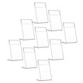 thumbnail image 1 of Store Display Signs Acrylic L-Shape Slanted Sign Holders Transparent 9Pcs Information Display, 1 of 5