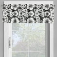 thumbnail image 2 of Ambesonne Vintage Window Valance, Monochrome Apple Blossoms, 54" X 18", Charcoal Grey White, 2 of 5