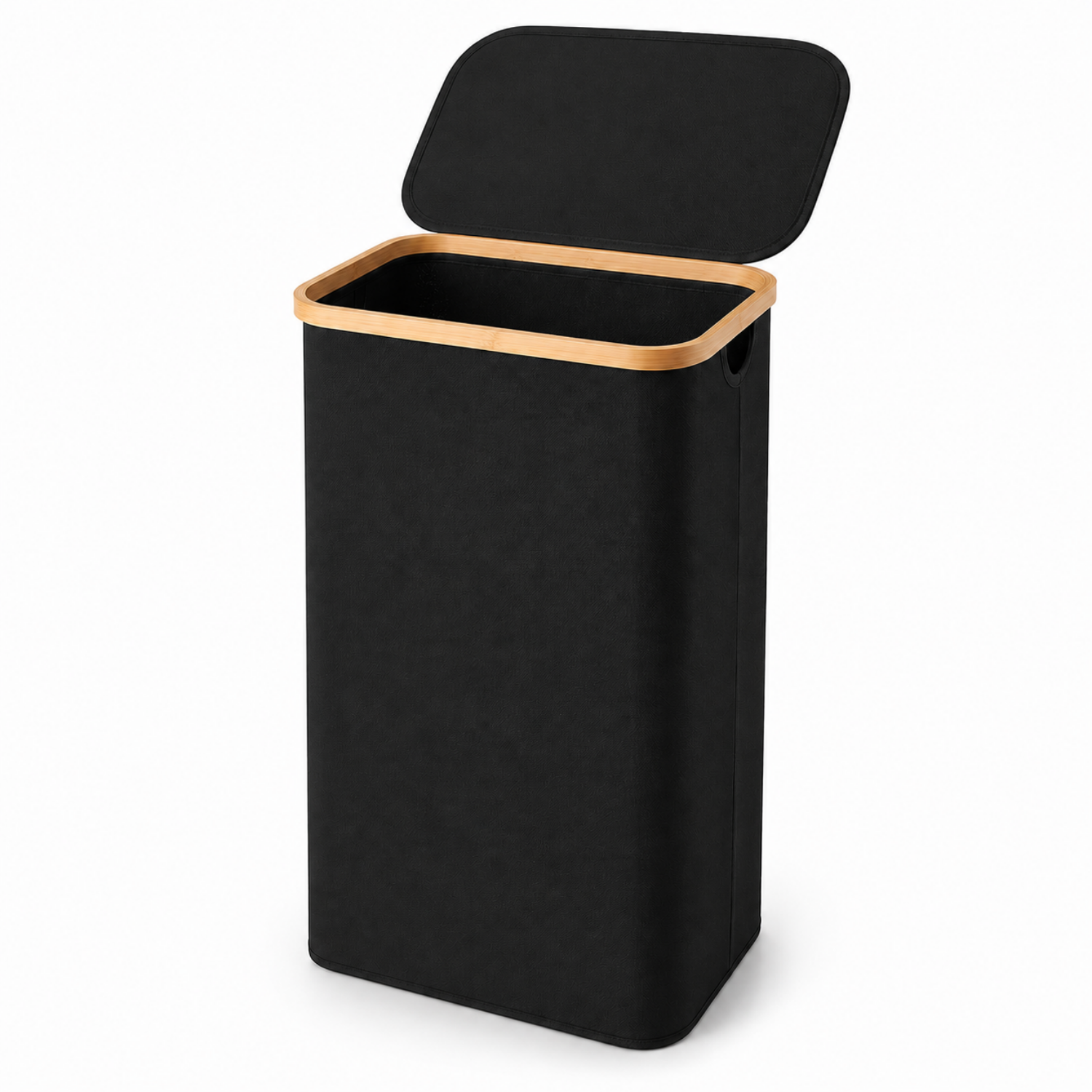 Foukus 100L Large Laundry Hamper with Lid, Black photo 1