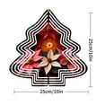 thumbnail image 7 of Stylish Metal Hanging Tree-Shaped Wind Spinner - Geometric Design with Vibrant Poinsettias Light for Garden Decor, 7 of 7