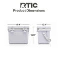 thumbnail image 5 of RTIC 22 QT Ultra-Light Hard-Sided Ice Chest Cooler, Fits 30 Cans, 8 Wine Bottles, Dusty Lilac/White, 5 of 8