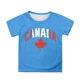 thumbnail image 1 of T-shirt à Manches Courtes pour Filles Fête du Canada Été Col Rond Coupe Décontractée Basique, 1 of 4