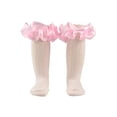 thumbnail image 1 of Liacowi Baby Toddler Girl Knit Socks Long Tube Anti-Slip Lace Ruffle Princess Breathable Socks, 1 of 4