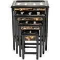 thumbnail image 3 of Oriental Furniture Black Lacquer Nesting Tables - Royal Ladies, 3 of 6