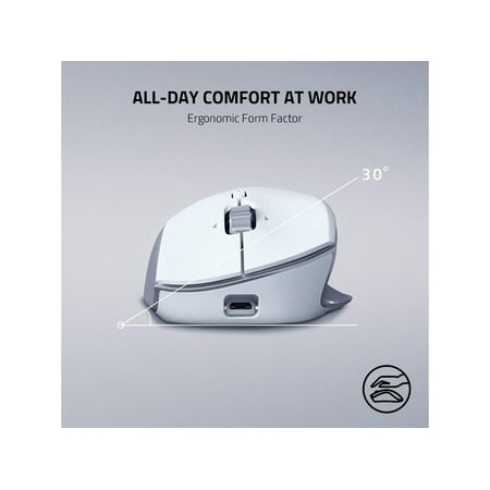 Razer - Pro Click: Designed with Humanscale Wireless Mouse - Mercury