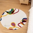 thumbnail image 5 of Teppich Homes Handmade 6x6 Wool Carpet - Soft White Tufted Area Rug for Living Room and Hallway, 5 of 7