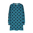thumbnail image 5 of Long Sleeve Tops Womens Crewneck Sweatshirts Oversized Graphic Tees for Women Polka Dots Blouse Loose Casual Fashion Clothes (Sky Blue L), 5 of 5