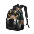 thumbnail image 2 of Daiia Realistic Style Colorful Wolf School Backpack for Men Women, Unisex Large Waterproof Bookbag Schoolbag Casual Daypack for High School/College/Teens/Travel/Work Black, 2 of 8