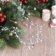 thumbnail image 2 of Christmas Tree Beads Garland Decoration, Assorted Size Beads Garland White Beads Chain for Christmas DIY Decoration Holiday Party Supplies (White, 10ft 30 Led), 2 of 7