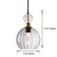 thumbnail image 2 of Kiven Plug in Pendant Light,Modern Hanging Light with Grey Glass Shade, Dimmable Ceiling Pendant Light for Hallway Foyer Kitchen Island Bedroom , E26 Base, 2 of 7