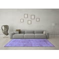 thumbnail image 3 of Ahgly Company Machine Washable Indoor Square Abstract Blue Modern Area Rugs, 5' Square, 3 of 4