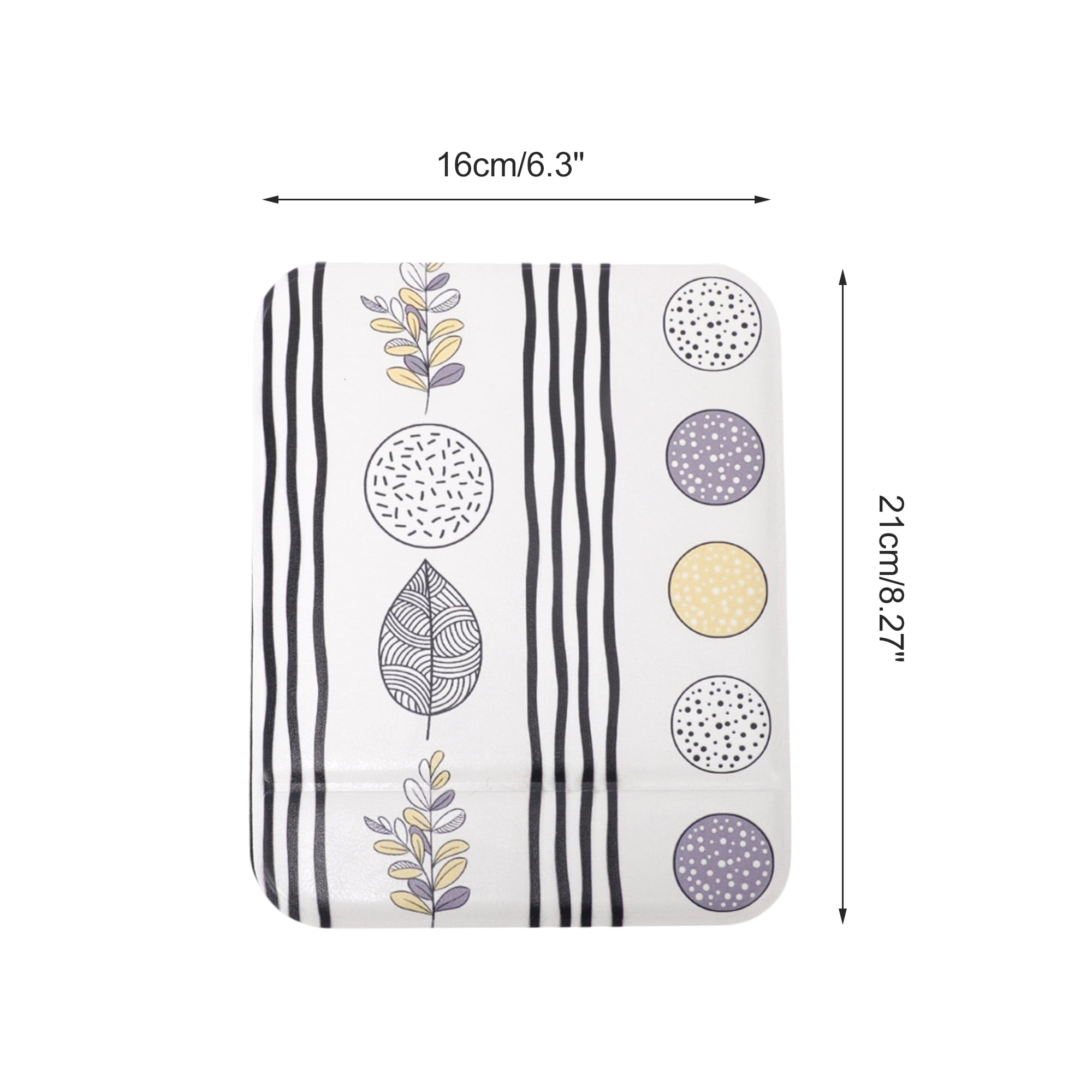 Unique Bargains 1Pc Convenient Makeup Mirror for Travel in Light Gray Color Large