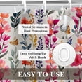 thumbnail image 2 of Boho Floral Shower Curtain Watercolor Wildflower Cloth Shower Curtain Set, Farmhouse Botanical Bathroom Curtain with Hooks for Bathroom Decor, 60x72inch, 2 of 4