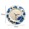 thumbnail image 3 of Eangee Clock Wall Decor With Blue Flowers, 3 of 5