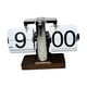 thumbnail image 5 of Reloj abatible Reloj digital abatible Base de madera de acero inoxidable Automático Digital blanco, 5 of 9