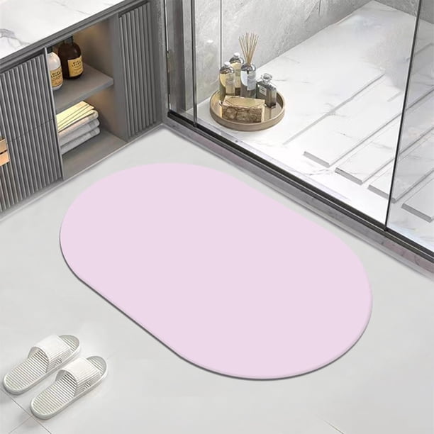 Alfombra de baño superabsorbente de secado rápido con base de goma antideslizante | Alfombra de baño moderna y lavable para ducha | 40 x 60 cm