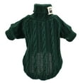 thumbnail image 2 of Flmtop Automne Pet Col Roulé Tricot Pull à Deux Pattes Chien Chat Vêtements Vert, 2 of 9