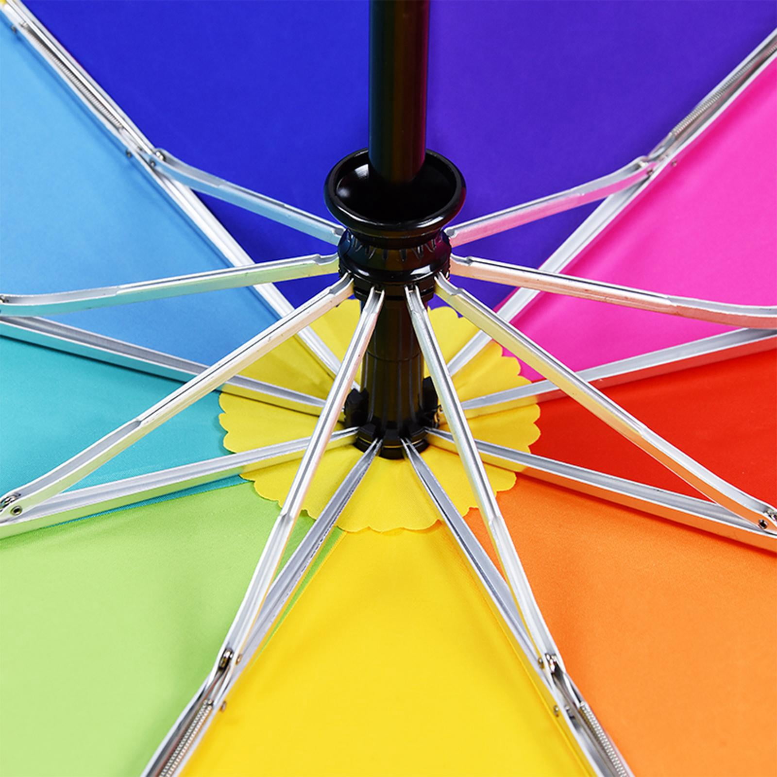 Windproof Umbrella for Rain Large Rainbow Umbrella for Adults for Men Women