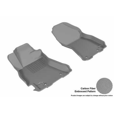 Subaru Legacy Floor Mats 2011 3D MAXpider 2015-2017 Subaru Legacy/Outback Front Row All Weather Floor Liners in Gray with Carbon Fiber Look ()
