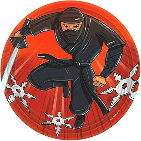 Ninja Small 7 Inch Disposable Paper Plates, 8ct