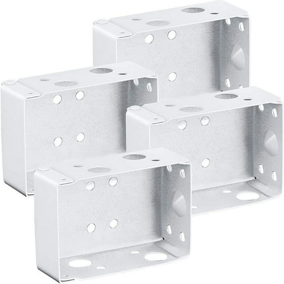 12 Pieces Blind Brackets 2 Inch Low Profile Box Mounting Bracket for Headrail (White)