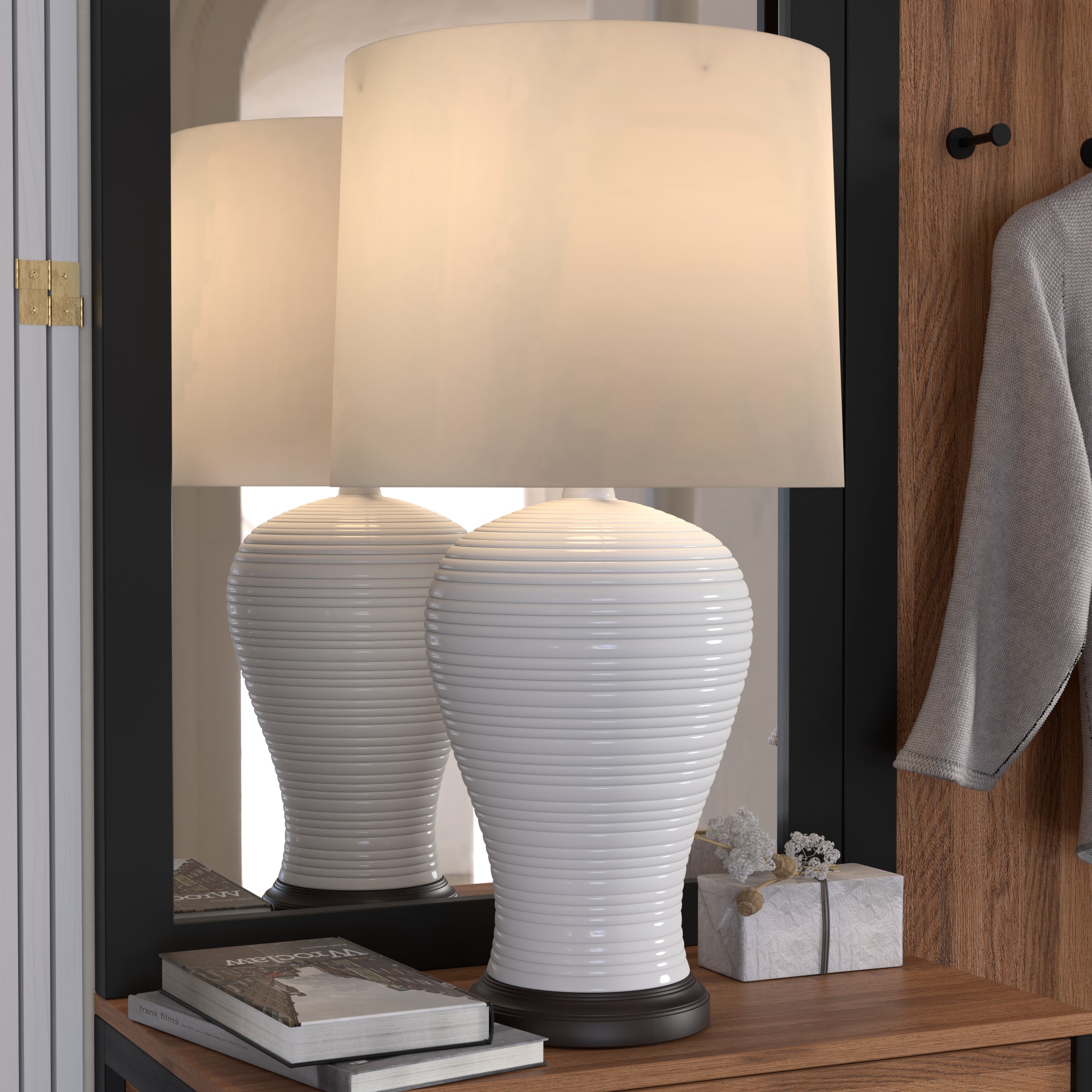 White Ridge Porcelain Lamp