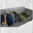 thumbnail image 6 of Sports Soft Flannel Fleece Throw Blanket, Game Thirll Concept Digitally Generated Stadium Arena with Lots of Audience Image, Cozy Plush for Indoor and Outdoor Use, 50" x 70", Multicolor, by Ambesonne, 6 of 6