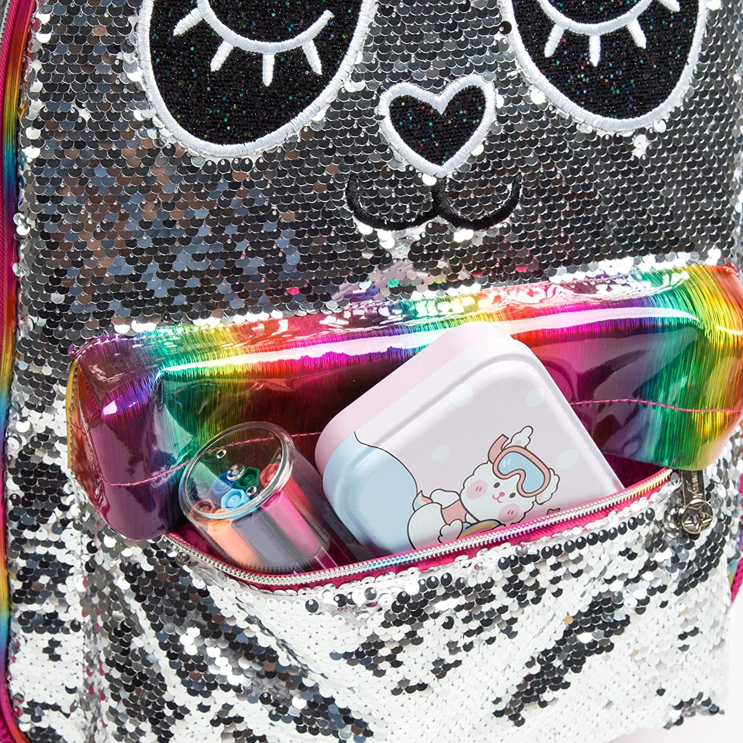 Sequin panda backpack sale