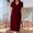 Wine, variant on Bnwani Womens Summer Dresses,Ladies Dresses,Knee-Length,V-Neck,Casual,Solid,Purple,3XL