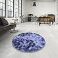 thumbnail image 4 of Ahgly Company Machine Washable Indoor Rectangle Transitional Sky Blue Area Rugs, 5' x 7', 4 of 7