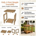 thumbnail image 6 of Innovaze Wooden Patio Rocking Chair with Side Table, Heavy Duty 600LBS, for Outdoor Patio, Porch, Garden, Teak Tone, 6 of 6