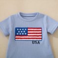 thumbnail image 6 of Kaprioy Toddler Baby Boy Summer Outfits Toddler Boy 4th of July Outfit Baby Boy American Flag Embroidery T Shirt Shorts Set Fourth of July Summer Clothes, 6 of 7