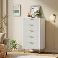 thumbnail image 3 of Kselythan Fluted 5 Drawer Dresser, 48inch Tall Modern Chest of Drawers with Deep Drawers and Wide Top, Wooden Dresser Organizer for Bedroom，Living Room, Hallway, Kids Room, 3 of 8