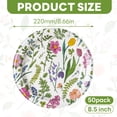 thumbnail image 6 of DTFMZOV 50pcs Wildflower Party Paper Plates 8.5 Inch, Disposable Floral Cake Dessert Plates for Spring Summer Picnic Wedding Baby Shower Birthday Tea Party Supplies, 6 of 9