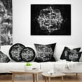 thumbnail image 4 of Designart Fractal Silver Flower Explosion - Floral Throw Pillow - 18x18, 4 of 5