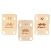 3 Pieces Guitar 4 Holes Neck Plate Gaskets Protective Maple Wood Neckplates Pad for Electric Guitar Bass Replacement