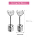 thumbnail image 3 of Silver Zircon Stud Earrings for Decor 2Pairs Tiny Ear Piercing Jewelry, 3 of 5