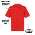 thumbnail image 4 of Nightmare On Elm Street Logo Cotton Polo Shirt, Red, Small, 4 of 6